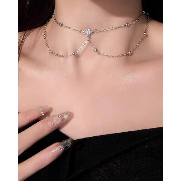 Gold Body Chain for Women Pearl Rhinestone Bra Waist Jewelry No Tarnish - Picture 4 of 7